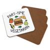 Part-Time Vegetarian Coaster Drinks Mat Set Of 4