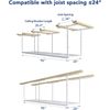 2X8 Overhead Garage Storage Rack,Adjustable Garage Storage Organization Systerm,