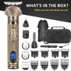 REHOYO Beard Trimmer for Men, Beard Trimming Kit w/Case, Cordless Hair Clipper T-Blade Trimmer, Electric Razor Shaver for Nose Body Face Mustache Grooming -180 Mins Shaving, Gifts for Him