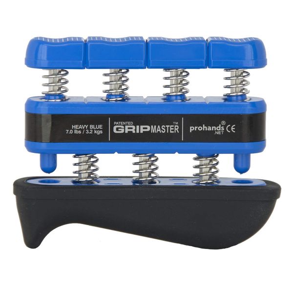 Prohands Gripmaster Rehab Hand Exerciser, Finger Exerciser (Hand Grip Strengthener), Spring-Loaded, Finger-Piston System, Added Palm Cushion, (7 lb Heavy Tension, Blue-Gripmaster Rehab)