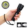 LED Flashlight Torch 800 Yards Hunting White Light Rechargeable Coyote