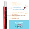 12 Gauge Electrical Wire 2 Conductor Parallel Silicone Wire 30ft [Black 15ft ...