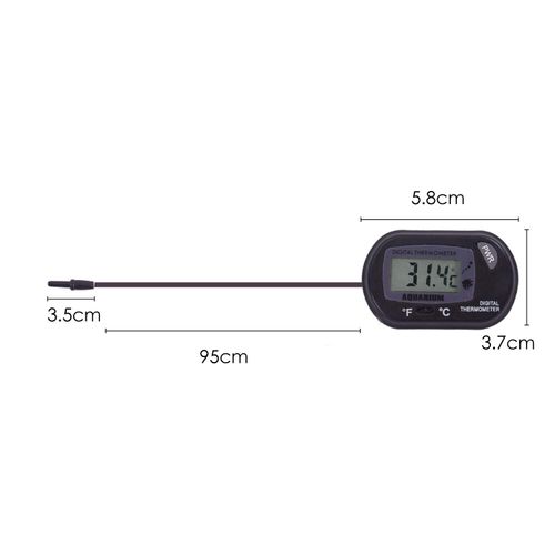 DIGIFLEX Digital Thermometer for Fish Tank - Temperature Thermometer - Aquarium Marine Vivarium – Electronic Thermometer – Tropical Fish Tank Accessories