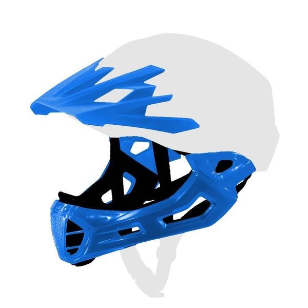 Cratoni C-Maniac Visor and chinrest set blue helmet accessories Size S