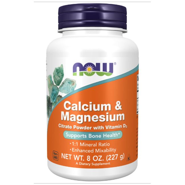 Now Foods Calcium & Magnesium Powder, 8oz 227grams