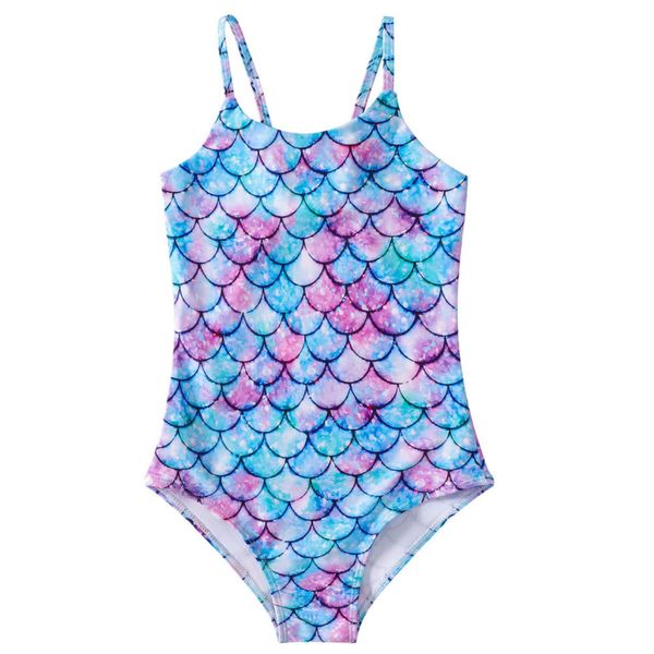 Xumplo Girls Swimming Costume Kids One Piece Swimsuit Toddler Mermaid Bathing Suit Swimwear Age 6-7 Years