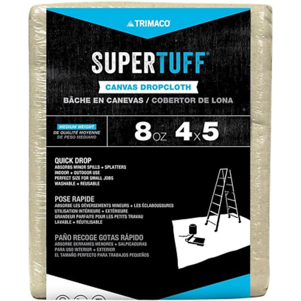 58905 Supertuff 8 Oz Premium Contractor Grade Heavyweight Canvas Drop Cloth, 4-F