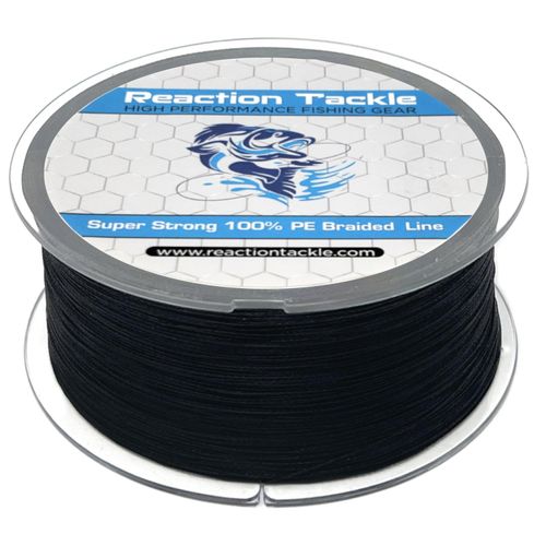 Reaction Tackle Braided Fishing Line NO Fade Black 65LB 500yd