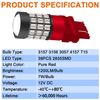 2X 3157 Red LED Brake Strobe Flash Blinking Tail Stop Light Bulbs For Dodge Ram