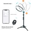 LINCO 10" Ring Light Tripod Stand 80" with iPad iPhone Holder for Live Video