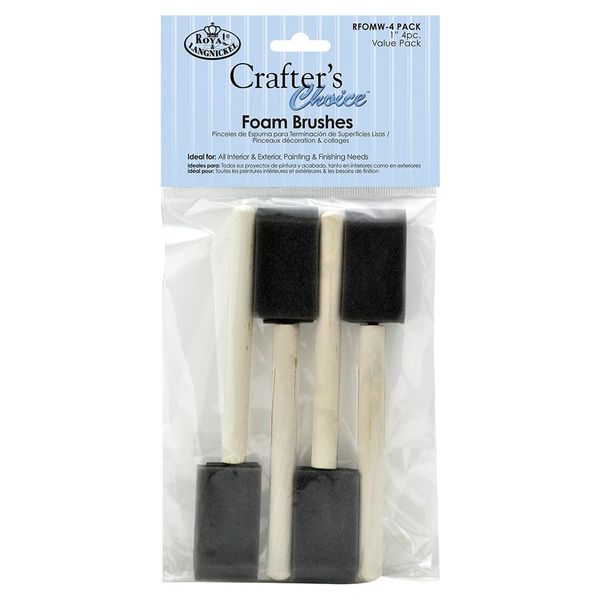 Royal & Langnickel - Crafter's Choice 4 Count 1" Foam Brushes | RFOMW-4PACK