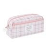 M-Plan Cubix Makeup Case, Checkered, Pink/Beige