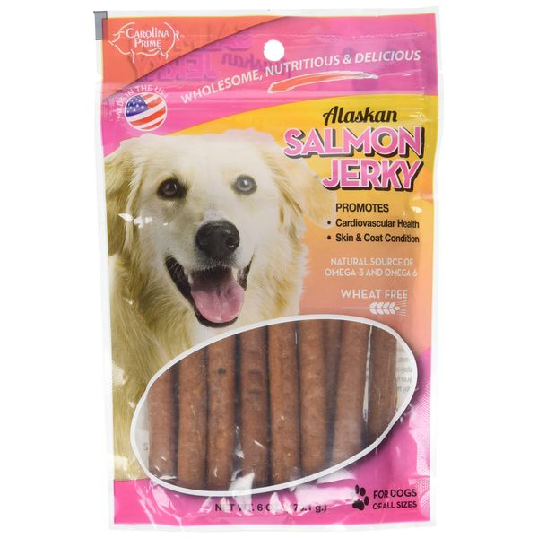 Carolina Pets Oven Baked Salmon Jerky Wheat Free Dog Treats, 6oz