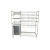 35" White Metal Bookshelf Storage Organizer