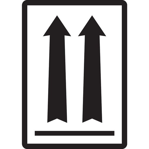 Label,Two Up Arrows,3x4-1/4"