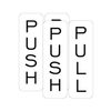 Basic Vertical Push Pull Door Sign (White) - Small 2 Pack