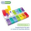 14 Day Rainbow Pill Dispenser Weekly Organizer Easy Fill Touchless Delivery