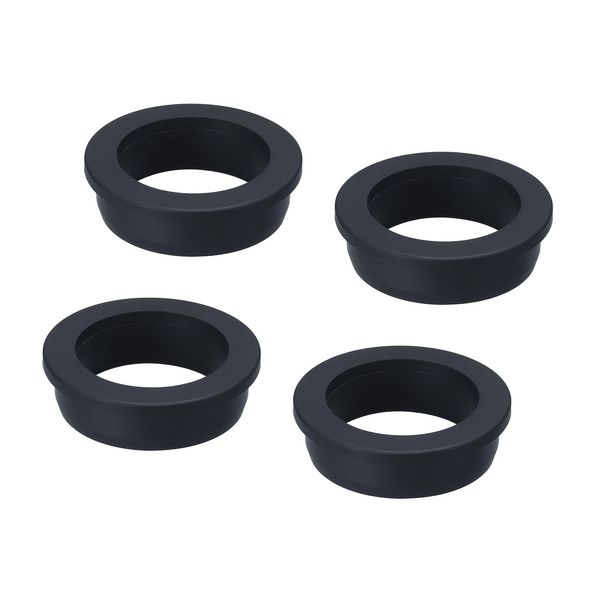 uxcell T Shape Rubber Grommets 54mm Outer Diameter 38mm Inner Diameter Seal Protective Hole Plug for Cable Pipe Black 4pcs
