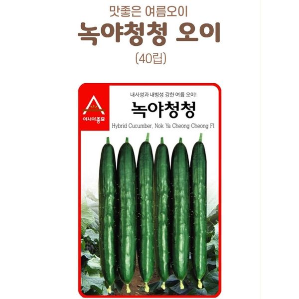 Cucumber Seed Russ Boy 50 Mini Cucumber Seeds 2 types, Cucumber Seed Green Yachungcheong 50 Seeds