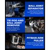 5-in-1 Ball Joint Separator Pitman Arm Puller Tie Rod End Tool Set OMT