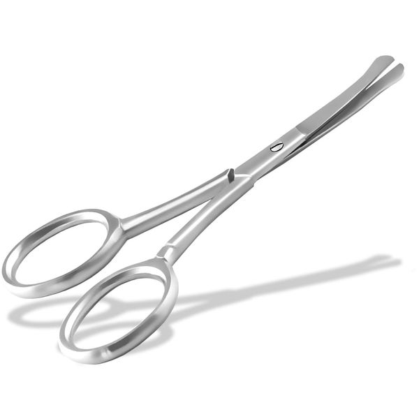 Hair Moustache Scissors Beard Scissors – 9 Cm – Stainless Steel with Curved Cutting Edges