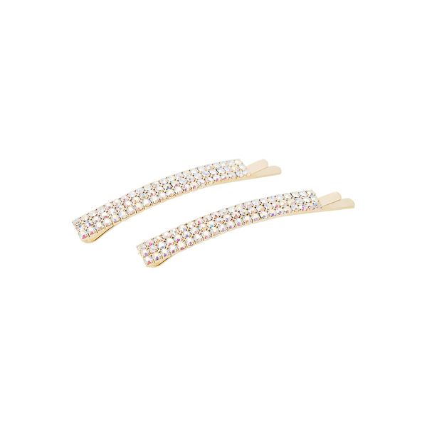 L. Erickson Wide Crystal Bobby 2-Pack - Iridescent