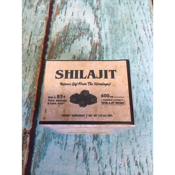 Shilajit Pure Himalayan Organic Resin - 600mg Maximum Potency (Exp 02/26