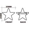 Glitter Star Badge Lapel Pin 10 Pack (Pink)