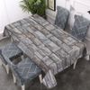Walmsco Tablecloth Gray Brick Pattern Decor For Dining Room Kitchen Rectangular Table Cover 132 * 178cm