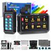 MICTUNING P1Y Switch Panel 8 Gang LED Light Bar Relay Circuit Box Remote Control