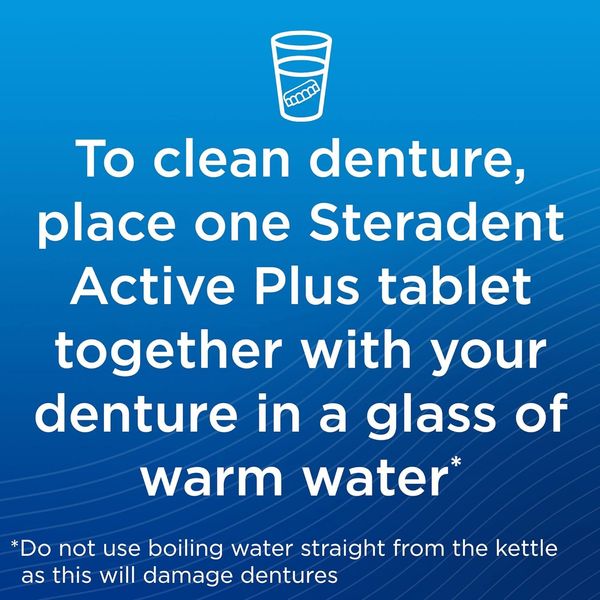 MM Active Plus Denture Cleaning Tablets – 6 Pack (180 Tablets) for Effective Denture Hygiene