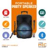 12" Bluetooth Party Speaker w/ LED Lights, USB, SD, FM, Mic Input, Rechargeable