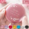 Kizamu Personalized Compact Mirror Gift Gift Cherry Blossom Pattern (Purple)