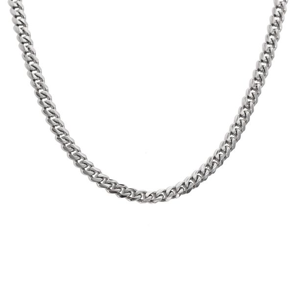 SIMPLÍ BASIC Choker Necklace Flat Curb Chain, Stainless Steel
