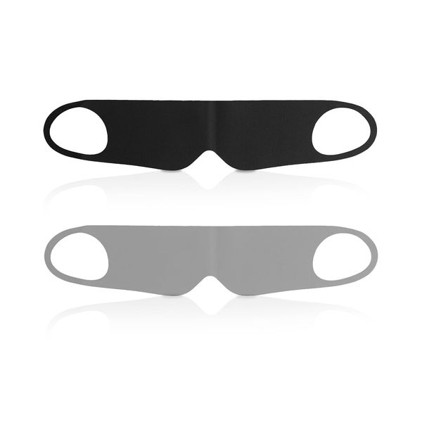 Eye Mask for Sleeping,2 Pcs Sleep Mask Blackout for Travel,Hanging Ear(Black/Gray)