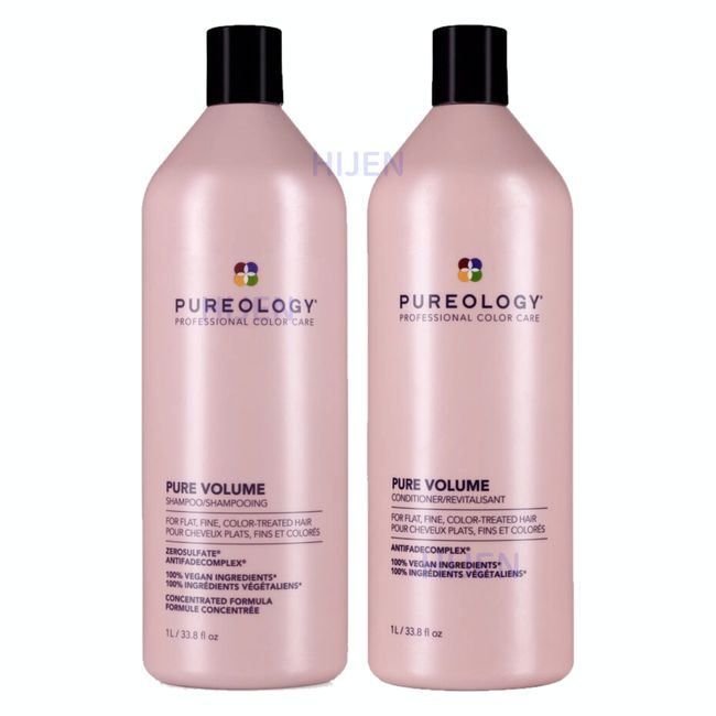 PUREOLOGY Pure Volume Shampoo&Conditioner 33.8oz SET