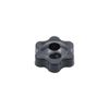 Antrader M6 Star Knob Clamping Handle Nut,10Pcs Thru Hole Star Knobs Nuts Screw Knurled Clamping Nut Knob Black Plastic Handle Clamping Knobs