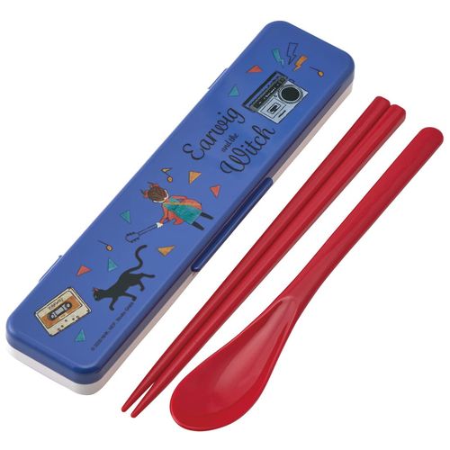 Skater CCS3SAAG-A Ghibli Chopsticks & Spoon Set, Antibacterial, Arya and the Witch, Made in Japan, 7.1 inches (18 cm)