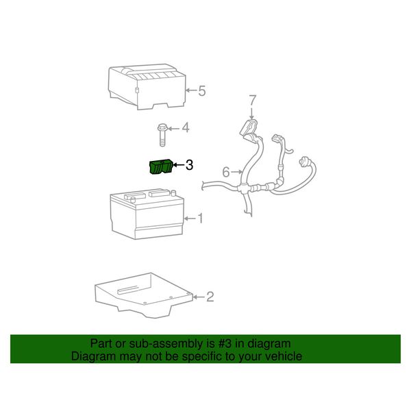 Ford Motor Company Battery Clamp - E7TZ10718B