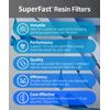 SuperFilter Pack of 100 Disposable Filters, Colour and 3D Resin Strainer, Made in Korea