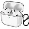 FINON for AirPods 4 Case, Earphone Case, Strap, Stylish, Simple, Clear Case, Anti-Bubble (Dotted Processing - Clear)