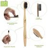 Zeek's Naturals LLC Biodegradable Eco-Friendly Natural Bamboo Charcoal Toothbrushes - Pack of 12 - Numbered - Charcoal Infused Bristles (12)