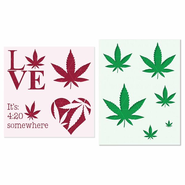 Weed 420 Pot Leaf Stencil - Elevate Creativity: Reusable & Durable - Perfect for Crafts, Wood, Walls, Canvases, and Decor - 10 mil Mylar