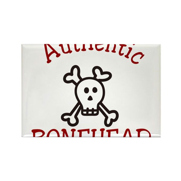 CafePress Authentic Bonehead Rectangle Magnet, 3"x2" Refrigerator Magnet