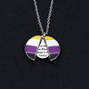 Non-Binary Gift Non Binary Pride Queer Gift Non Binary Flag I'm the NON-Binary Sheep in the Family Open Locket Necklace (NON-Binary Sheep- N EU)