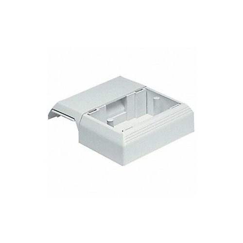 Panduit T45WCIW Power Rated Raceway Offset Box for Screw-On Faceplate, Off White