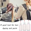 NAUZE 3 Pieces Applicator Bottle with Tip Squeeze Hair Oil Hair Color Applicator Plastic Hair Washing Bottle for Home Salon DIY(120ml)