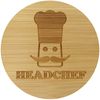 Headchef HCB3 Bamboo Wooden Rolling Storage Box, Brown