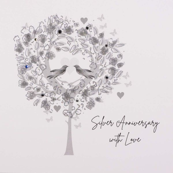 Five Dollar Shake Silver Anniversary with Love Anniversary Card