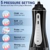MOCEL Water Dental Flosser Oral Irrigator with 5 Modes, 350ml Cordless Water Teeth Cleaner Pick 6 Tips, IPX7 Waterproof Rechargeable Portable Powerful Battery for Travel & Home Braces & Bridges Care
